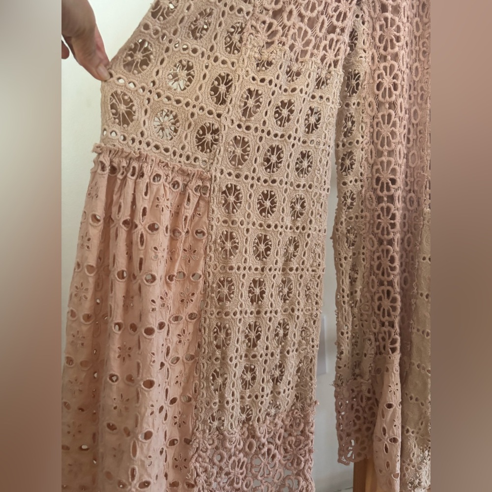 FP ONE free people Yesenia Jumpsuit Crotchet SIZE SMALL - Picture 6 of 8